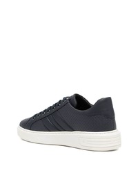 dunkelblaue Leder niedrige Sneakers von Bally