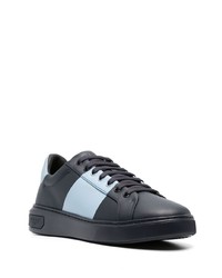 dunkelblaue Leder niedrige Sneakers von Bally