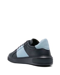 dunkelblaue Leder niedrige Sneakers von Bally