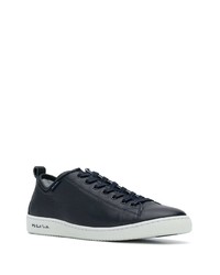 dunkelblaue Leder niedrige Sneakers von PS Paul Smith