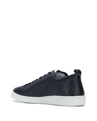 dunkelblaue Leder niedrige Sneakers von PS Paul Smith