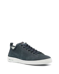 dunkelblaue Leder niedrige Sneakers von PS Paul Smith