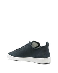 dunkelblaue Leder niedrige Sneakers von PS Paul Smith