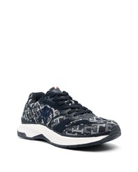 dunkelblaue Leder niedrige Sneakers von Tommy Hilfiger