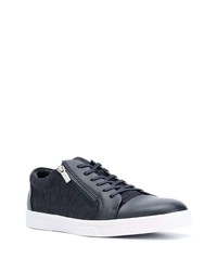 dunkelblaue Leder niedrige Sneakers von Calvin Klein