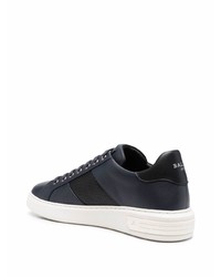 dunkelblaue Leder niedrige Sneakers von Bally