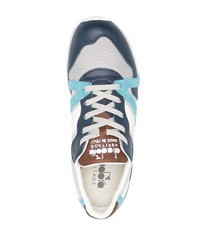 dunkelblaue Leder niedrige Sneakers von Diadora