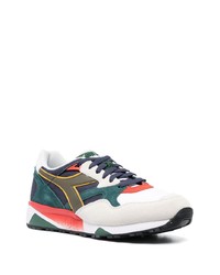 dunkelblaue Leder niedrige Sneakers von Diadora