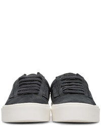 dunkelblaue Leder niedrige Sneakers von Vans