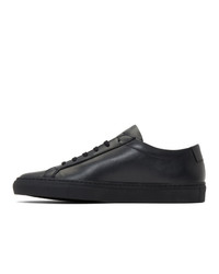 dunkelblaue Leder niedrige Sneakers von Common Projects