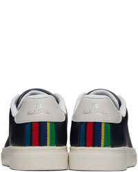 dunkelblaue Leder niedrige Sneakers von Ps By Paul Smith