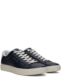 dunkelblaue Leder niedrige Sneakers von Ps By Paul Smith