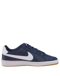 dunkelblaue Leder niedrige Sneakers von Nike Sportswear