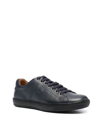 dunkelblaue Leder niedrige Sneakers von Bally