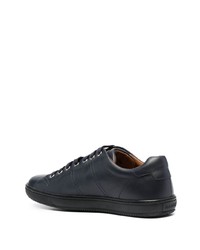 dunkelblaue Leder niedrige Sneakers von Bally