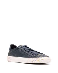 dunkelblaue Leder niedrige Sneakers von Hide&Jack