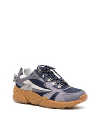 dunkelblaue Leder niedrige Sneakers von Fila