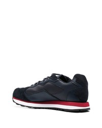 dunkelblaue Leder niedrige Sneakers von Armani Exchange