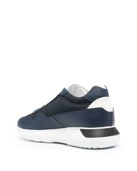 dunkelblaue Leder niedrige Sneakers von Hogan