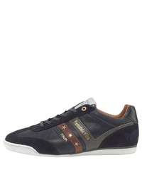 dunkelblaue Leder niedrige Sneakers von Pantofola D'oro