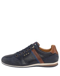 dunkelblaue Leder niedrige Sneakers von Pantofola D'oro