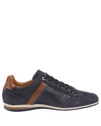 dunkelblaue Leder niedrige Sneakers von Pantofola D'oro