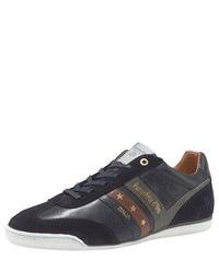 dunkelblaue Leder niedrige Sneakers von Pantofola D'oro