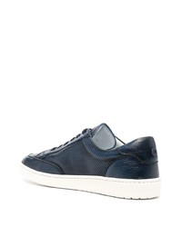 dunkelblaue Leder niedrige Sneakers von Barrett