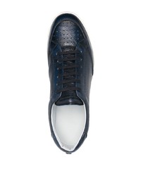 dunkelblaue Leder niedrige Sneakers von Barrett