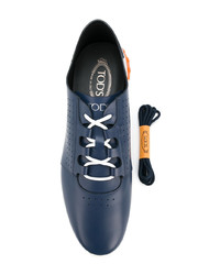 dunkelblaue Leder niedrige Sneakers von Tod's