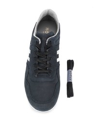 dunkelblaue Leder niedrige Sneakers von Hogan