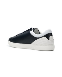 dunkelblaue Leder niedrige Sneakers von Ea7 Emporio Armani