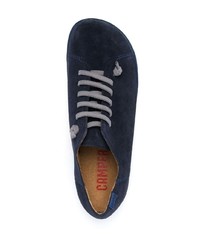 dunkelblaue Leder niedrige Sneakers von Camper