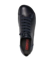 dunkelblaue Leder niedrige Sneakers von Camper