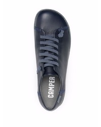 dunkelblaue Leder niedrige Sneakers von Camper