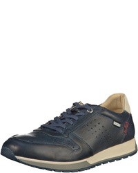 dunkelblaue Leder niedrige Sneakers von PIKOLINOS