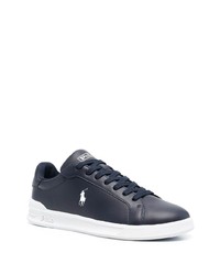 dunkelblaue Leder niedrige Sneakers von Polo Ralph Lauren