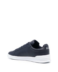 dunkelblaue Leder niedrige Sneakers von Polo Ralph Lauren