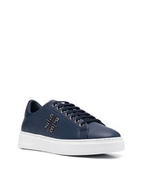 dunkelblaue Leder niedrige Sneakers von Philipp Plein