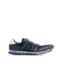 dunkelblaue Leder niedrige Sneakers von Premiata