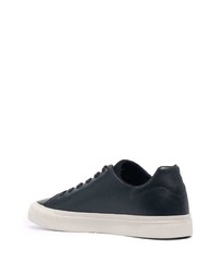 dunkelblaue Leder niedrige Sneakers von Tommy Hilfiger