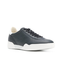 dunkelblaue Leder niedrige Sneakers von Hogan