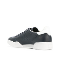 dunkelblaue Leder niedrige Sneakers von Hogan