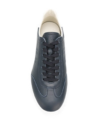 dunkelblaue Leder niedrige Sneakers von Hogan