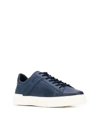 dunkelblaue Leder niedrige Sneakers von Hogan