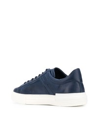 dunkelblaue Leder niedrige Sneakers von Hogan