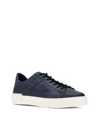 dunkelblaue Leder niedrige Sneakers von Hogan