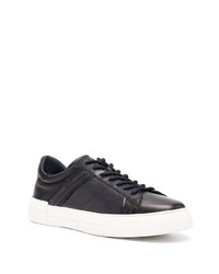 dunkelblaue Leder niedrige Sneakers von Hogan