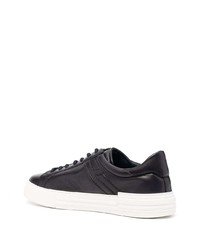 dunkelblaue Leder niedrige Sneakers von Hogan