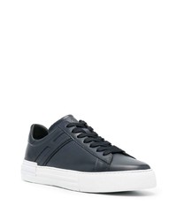 dunkelblaue Leder niedrige Sneakers von Hogan